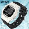Sanda Multifunctional Waterproof Luminous Square Sport Watch - Fashionable Student Wristwatch