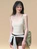 Damen Slim Fit Sportweste & Shorts Yoga-Set - Einfarbige Vielseitige Innen-/Außenbekleidung Camisole Basisschicht.