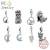 FC Jewelry Fit Original Charm Bracelet 925 Silver Animal Shih Tzu Dog Bead For Making Women Love My Puppy Berloque DIY