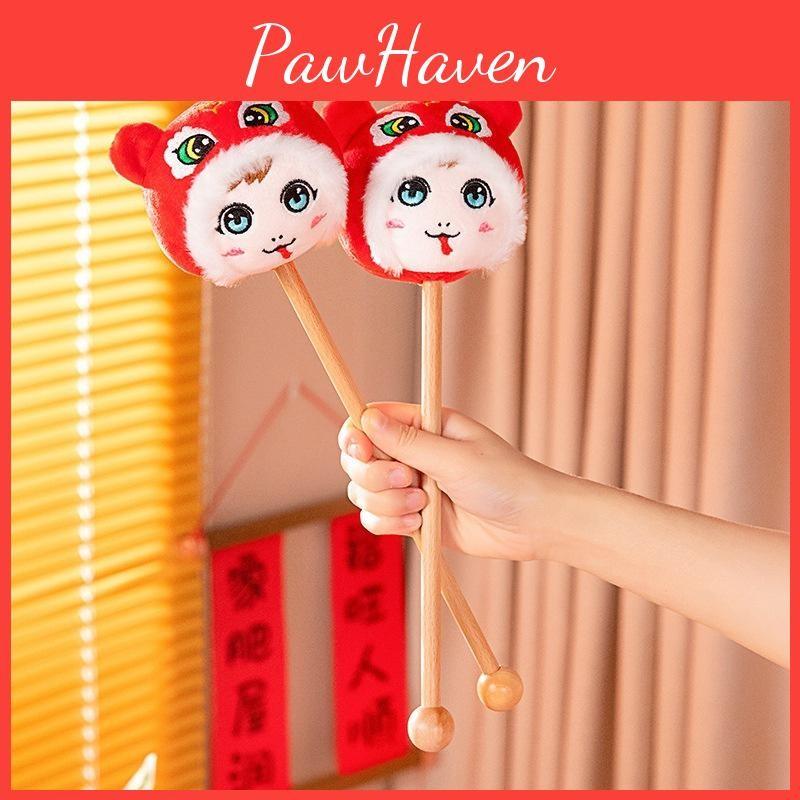 Snake Mascot Cute Plush Toys Red Envelope Hanging Zodiac Massage Stick Gifts