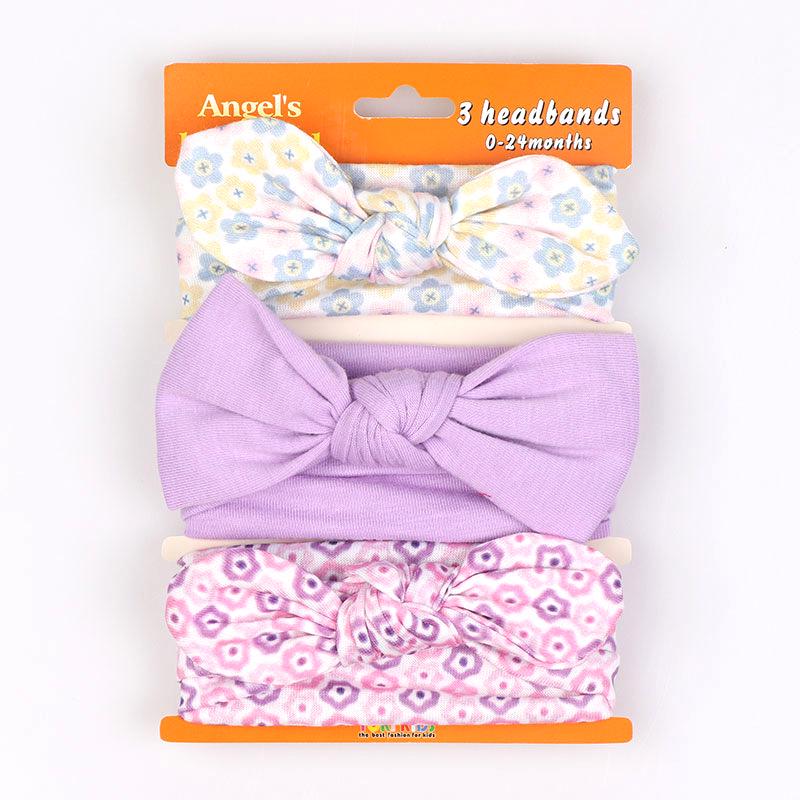 Children's Red Bow Headband Set: 3-Piece Elastic Baby Girl Hair Accessory
