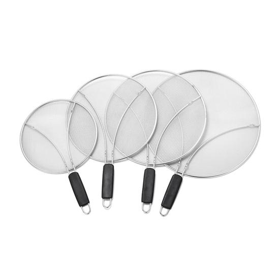 Grease Splatter Guard Stainless Steel Fine Mesh Screen with Easy-Grip Handles Blocks Oil Stains Splash Resistant Cooking Tool