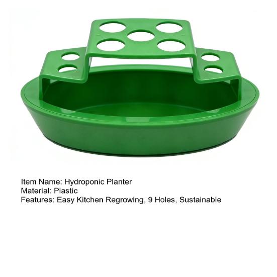 Hydroponisk Salladslökskruka Bänkskiva Växtförökningsstation Salladslök Återväxtkruka med 9 Hål Enkel Köksåterväxt för Färsk Salladslök