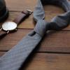7CM Width Grey Striped Neckties Formal Business TR Cotton Neck Ties For Men Classic Black Red Soft Tie Meeting Tuxedo Cravat