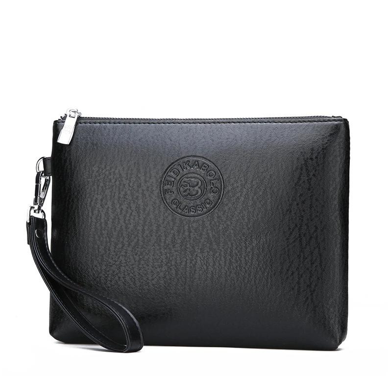 Men's New Casual Clutch, Leather Soft Leather Men's Bag, Mobile Phone Bag, Large-capacity Wallet