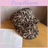 Horse Riding Hat With Leopard Print And Windproof Features For Autumn Season