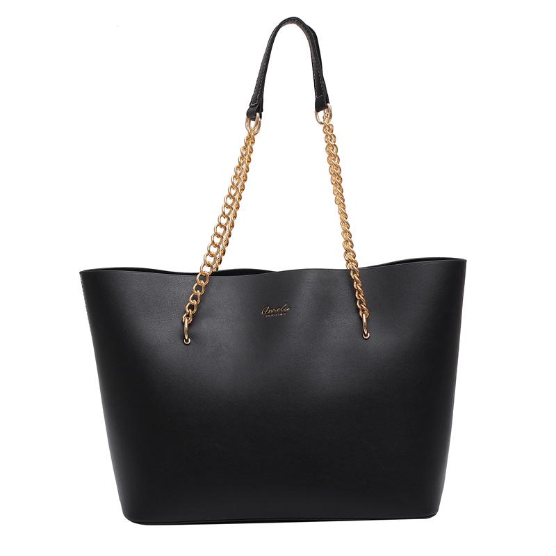 2025 Spring/Fall Women's Large Capacity Korean Style Chain Shoulder Tote - Fashionable, Versatile, Commute Bag