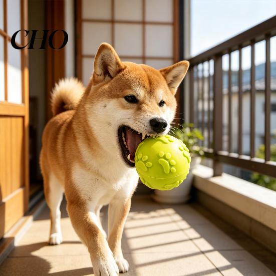 Squeaky Dog Ball Raised Texture Chew Toy Dogs Teeth Cleaning Bite-resistant Relieves Boredom And Anxiety for Puppy Teething Fetch Game Wear-resistant