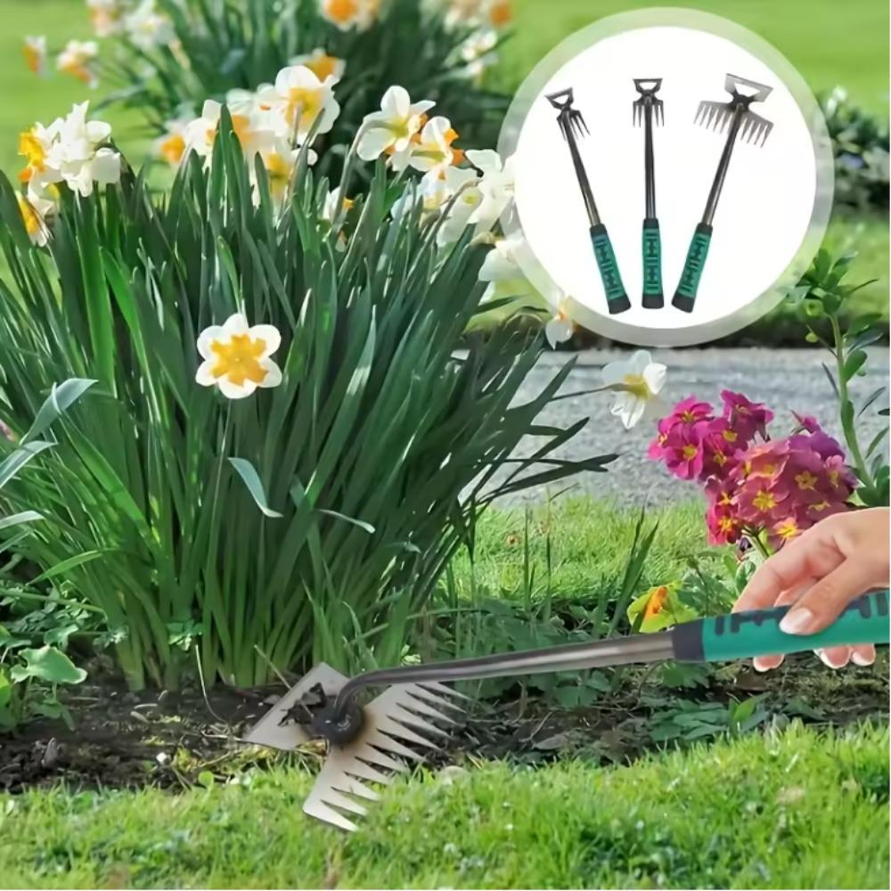 2-in-1 Gardening Hand Weeder Tool Puller Shovel Hand Weed Remover 5/6/11 Tooth for Garden Lawn Yard Hand Gardening Loose Soil