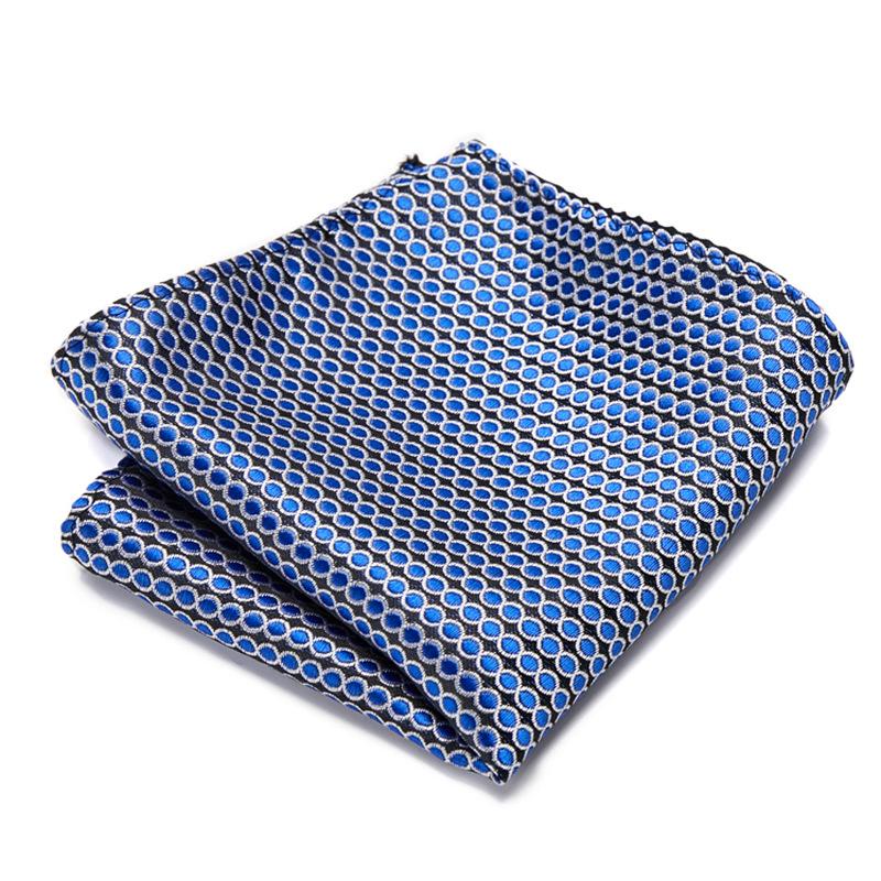 Men's Striped Jacquard Pocket Square for Weddings and Business Suits