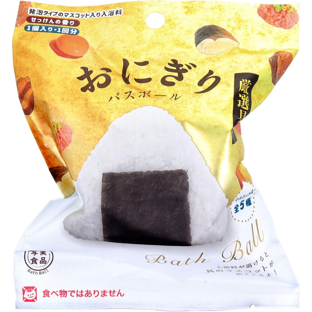 

Шарик для ванны Онигири Real Foods Тщательно подобранные ингредиенты Аромат мыла 80 г 1 порция