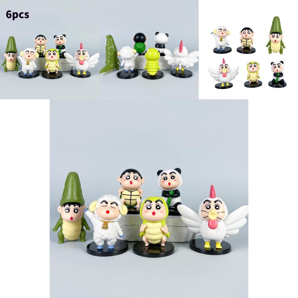 Crayon Shinchan Pvc Figurine With Cosplay Animals For Collection And Display