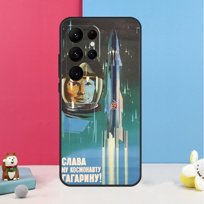 

CCCP Soviet Space Propaganda Art Case For Samsung Galaxy S24 Ultra S23 S22 S9 S10 Note 10 Plus Note 20 S20 FE S21 FE Cover Galaxy S20Ultra