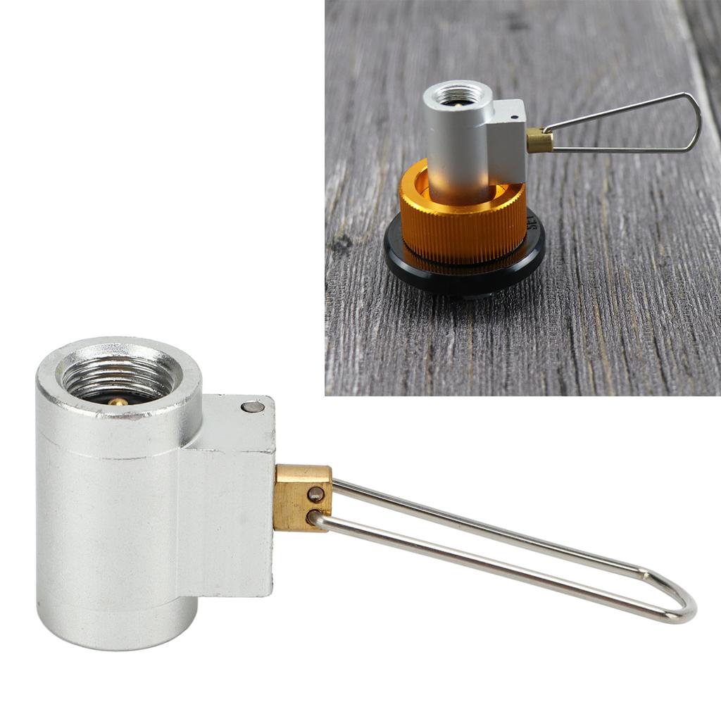 Outdoor Gas Tank Refill Valve Aluminum Alloy Frosted Gas Tank Mutual Filling Joint for Camping Hiking
