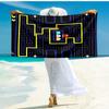 1pc Pacman Maze Adventure beach towel,quick drying absorbent beach towel,outdoor sports swimming beach towel,Soft and comfortable Y73058