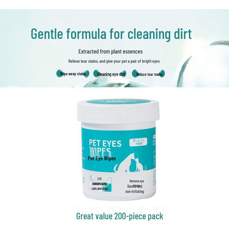 Pet Tear Stain & Ear Cleaning Wipes for Kittens and Puppies