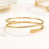 Women's Fashion Exaggerated Hollow Arm Bracelet with Flattened Ends