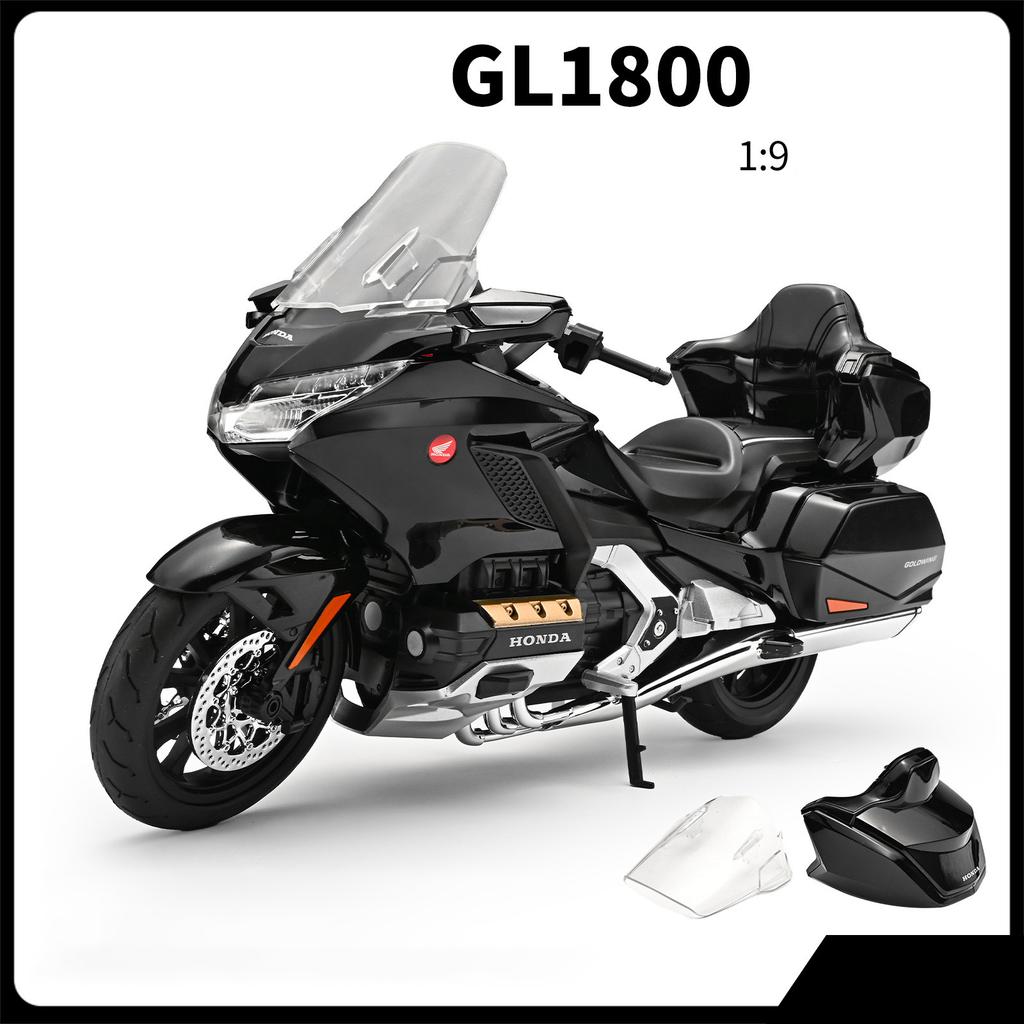 1/9 Honda Gold Wing Tour GL1800 Alloy Die Cast Motorcycle Model Vehicle Collection Sound and Light Off Road Autocycle Toys Car