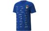 Italy National Team T Shirts Men's Blue Crew Neck Moderate Straight Fit 769992-04