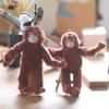 Niedlicher kleiner Affe-Anhänger, Plüsch-Spielzeugpuppe, Orang-Utan-Tasche, hängende Dekoration, Schlüsselanhänger, Puppe