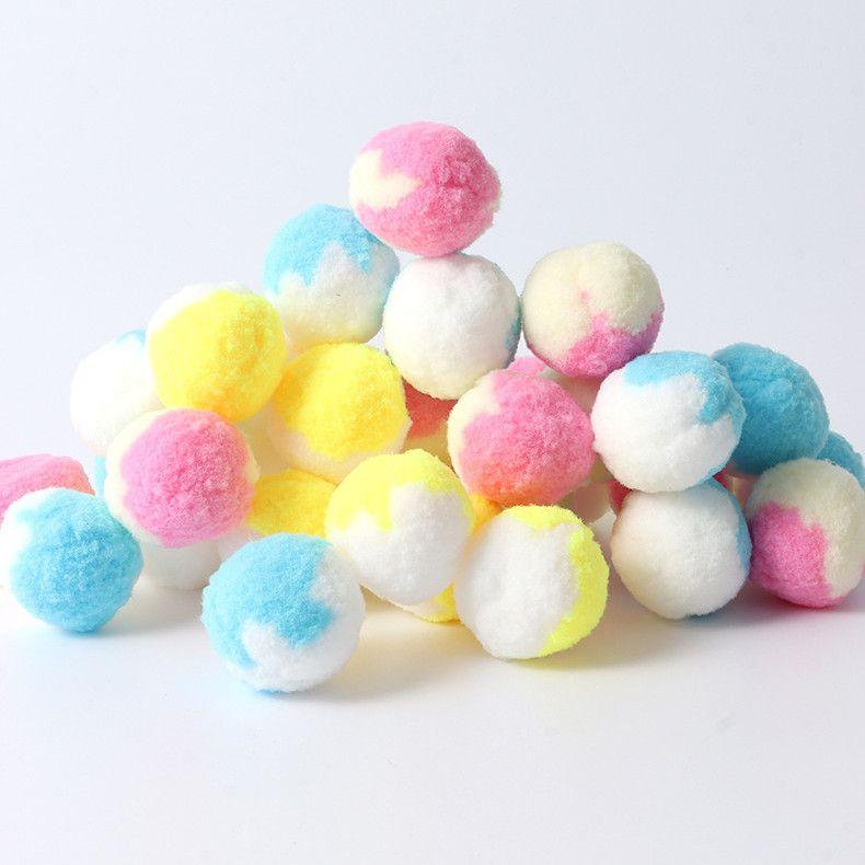 Cat Plush Ball Launcher Launch Gun Toys Boredom Relief Plush Balls 7 Colorful Bouncy Tease Cat Toys Silent Balls