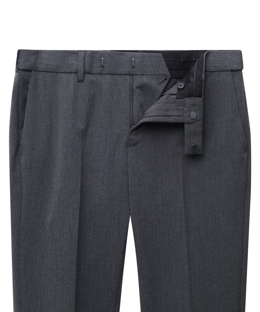 MUSINSA STANDARD Lightweight Tapered Hidden Elastic Waist Length Slacks [Medium Gray]