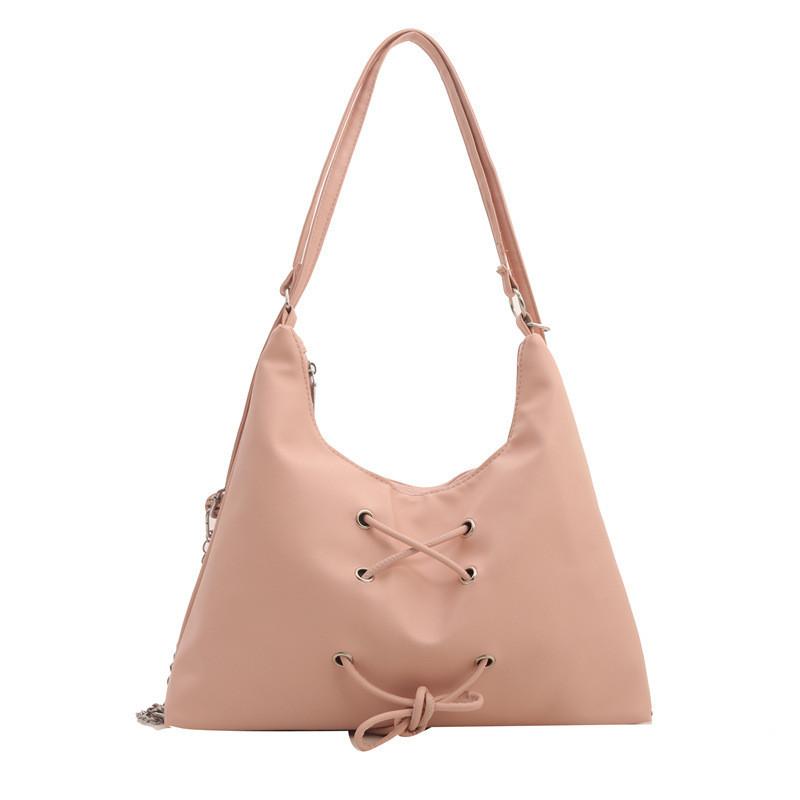 

Trendy Street Style Big Capacity Tote Bag Women s Bag 2024 Summer New Versatile Popular Single Shoulder Crossbody Bag рожевий