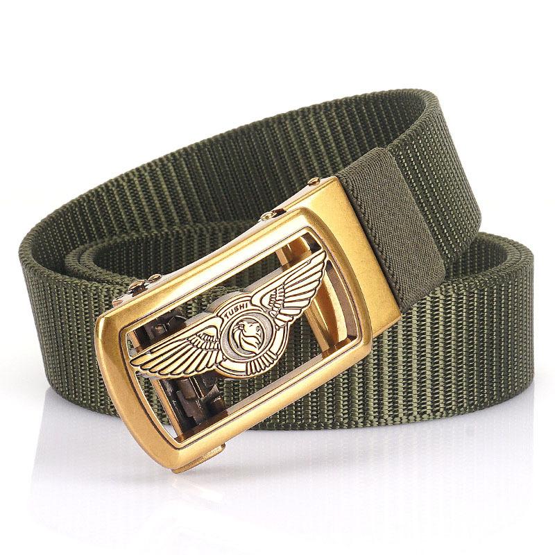 Noua centură pentru navetă pentru bărbați cu centură de nailon cu cataramă automată, centură groasă versatilă pentru petrecerea timpului liber în aer liber