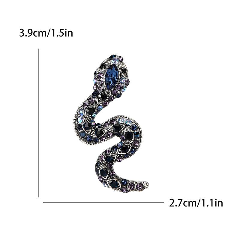 

Винтажные блестящие маленькие броши в виде змеи для женщин и мужчин, булавки для корсажа в виде животных, аксессуары для вечеринок, ювелирные изделия, подарки синий