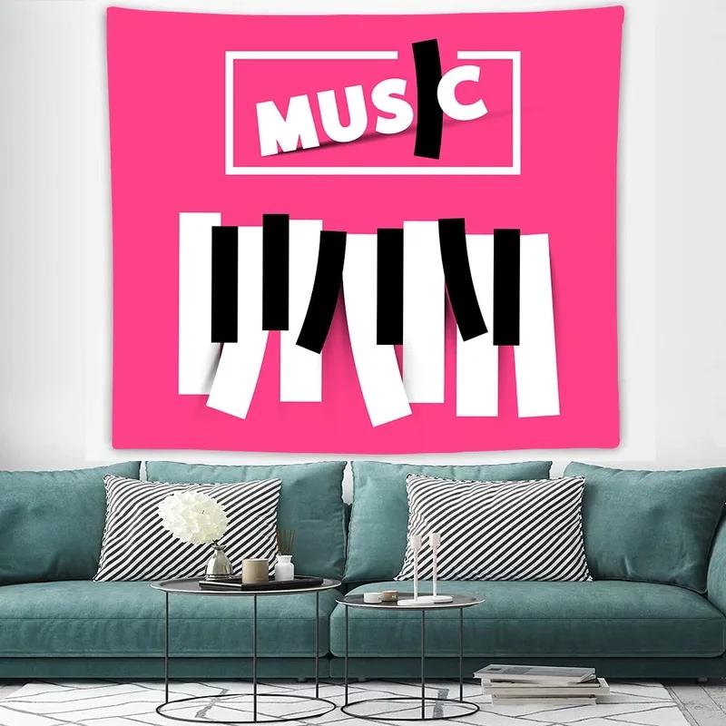 Living Room Bedroom Tapestry Creative Musical Note Pattern Fashion Home Decoration Tapestry