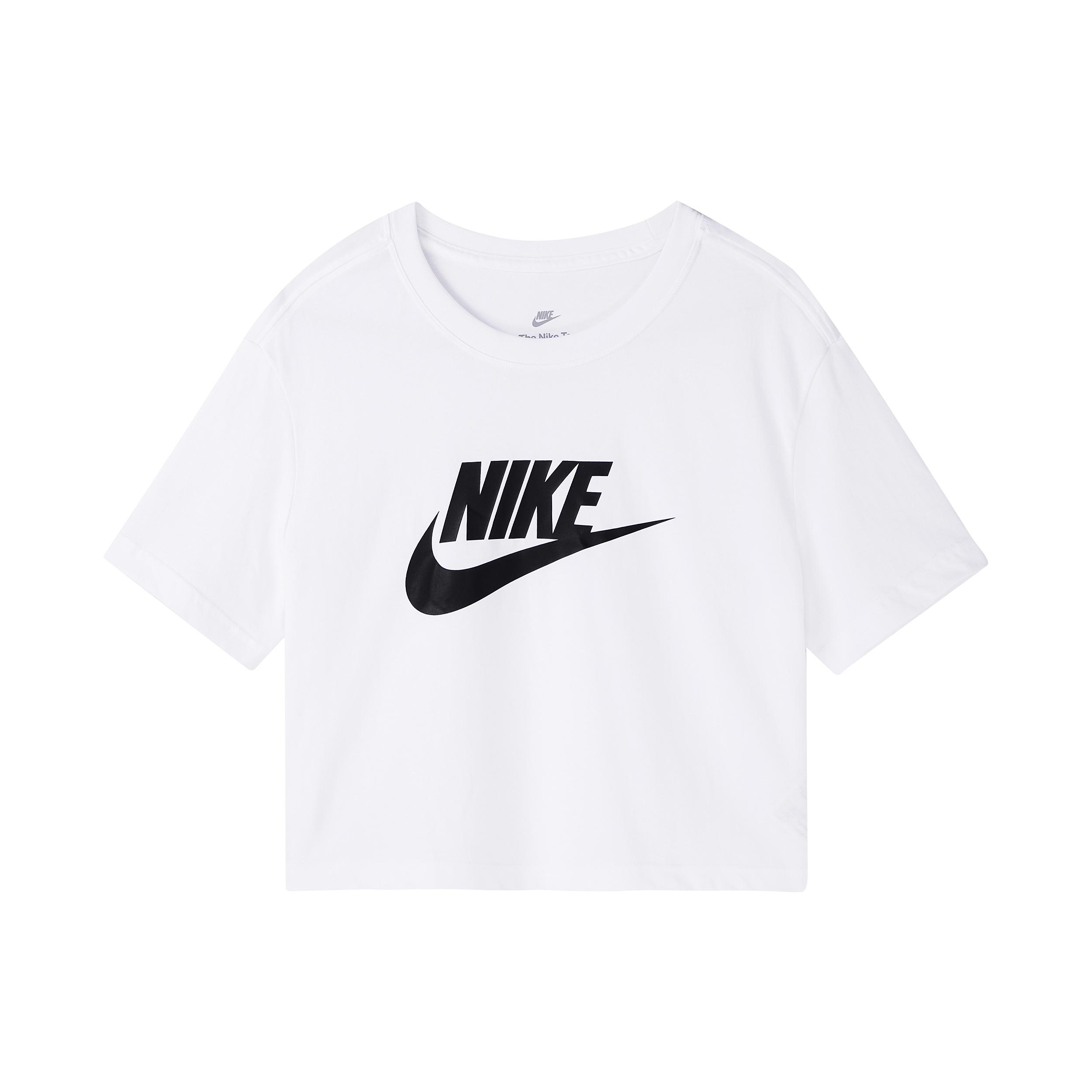 

New Nike Crop Tops Women s White BV6176-100 L