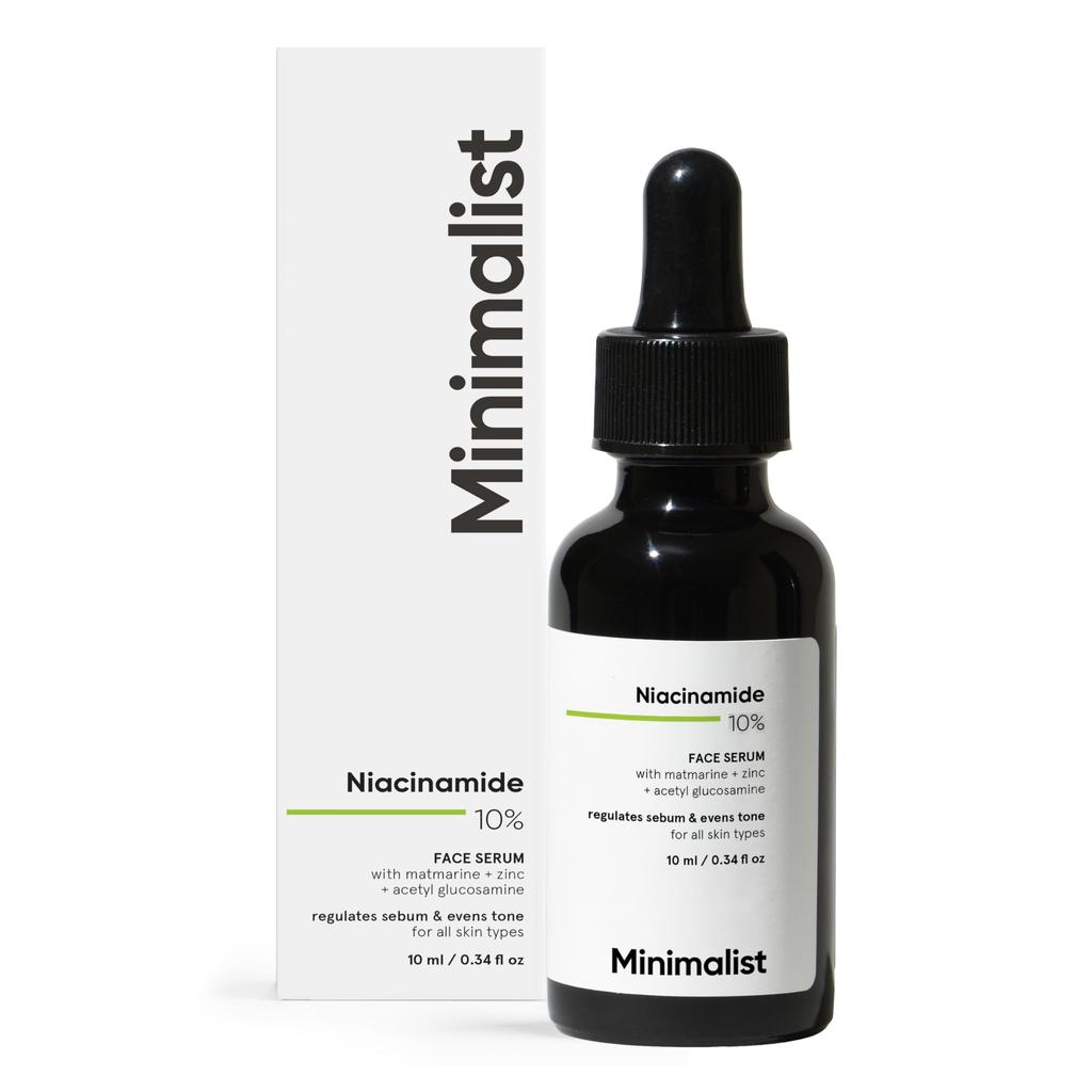 Sérum Minimalista con 10% de Niacinamida y Zinc - Reduce Marcas de Acné, Controla la Grasa y Minimiza los Poros | Vitamina B3 para una Piel Clara y sin Imperfecciones | Para Piel Grasa