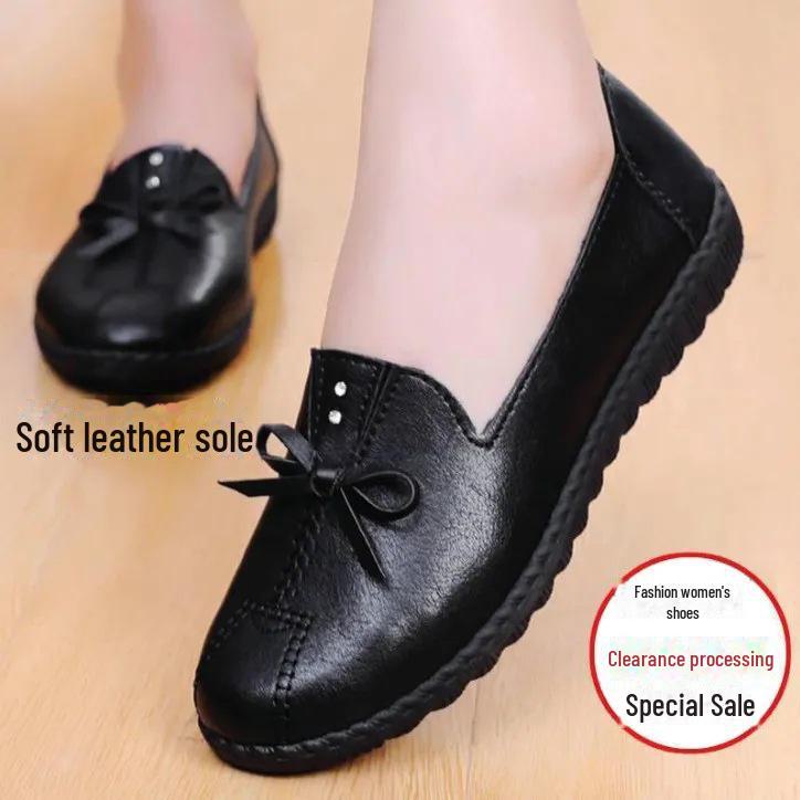 Dámská pohodlná obuv z měkké kůže, která neklouže