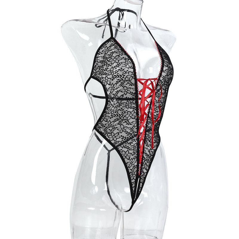 

Outfitgirl Цельный Открытый Механизм Свободный Т-образный Интимный Халтер Ленточный Крест Шнуровка Съемный Комбинезон Black S