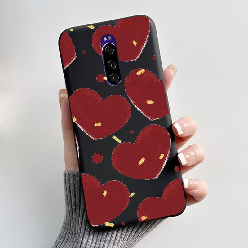 Case For Sony Xperia 1 XZ4 Casing Aesthetic Fashion Cute Cat Black Silicone Soft Shockproof Phone Cover For Sony Xperia 1 Case