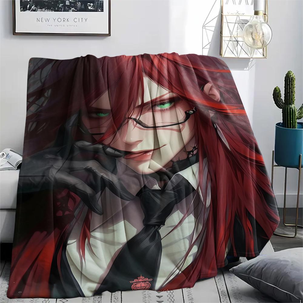 1PZ Coperta in Flanella con Stampa Black Butler, Alta Qualità per Tutte le Stagioni, Decorazione per la Casa, Calore e Comfort, Perfetta per Regali di Natale