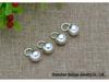 Sterling 925 Silver Small Bell Pendant with Red Rope - 8mm Jewelry Accessory.