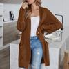 Women's Autumn/Winter Knitted Solid Colour Pocket Cardigan Sweater