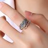 Trendy Fashionable Color Feather Rings Men ’S Jewelry Korean Angel Wing Open Rings Retro Giveaway Present Boyfriend Cool ThingsFashion Rings
