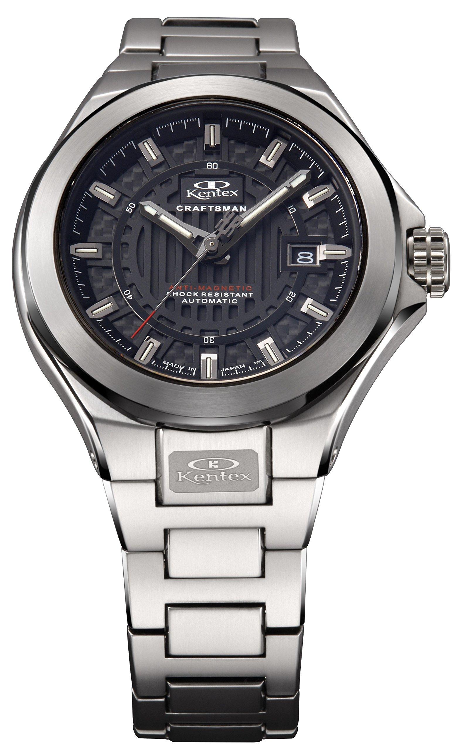 

Craftsman Prestige Mechanical Automatic Date Titanium Silver [KENTEX] S526X-06 Men s