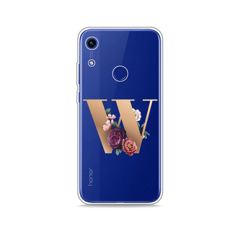 Letter Alphabet Flowers Z Silicone Cover For Honor 10X 9X 8X MAX 20 10 9 8 8A 8C 8S Prime 7A Pro Lite Soft Phone Case