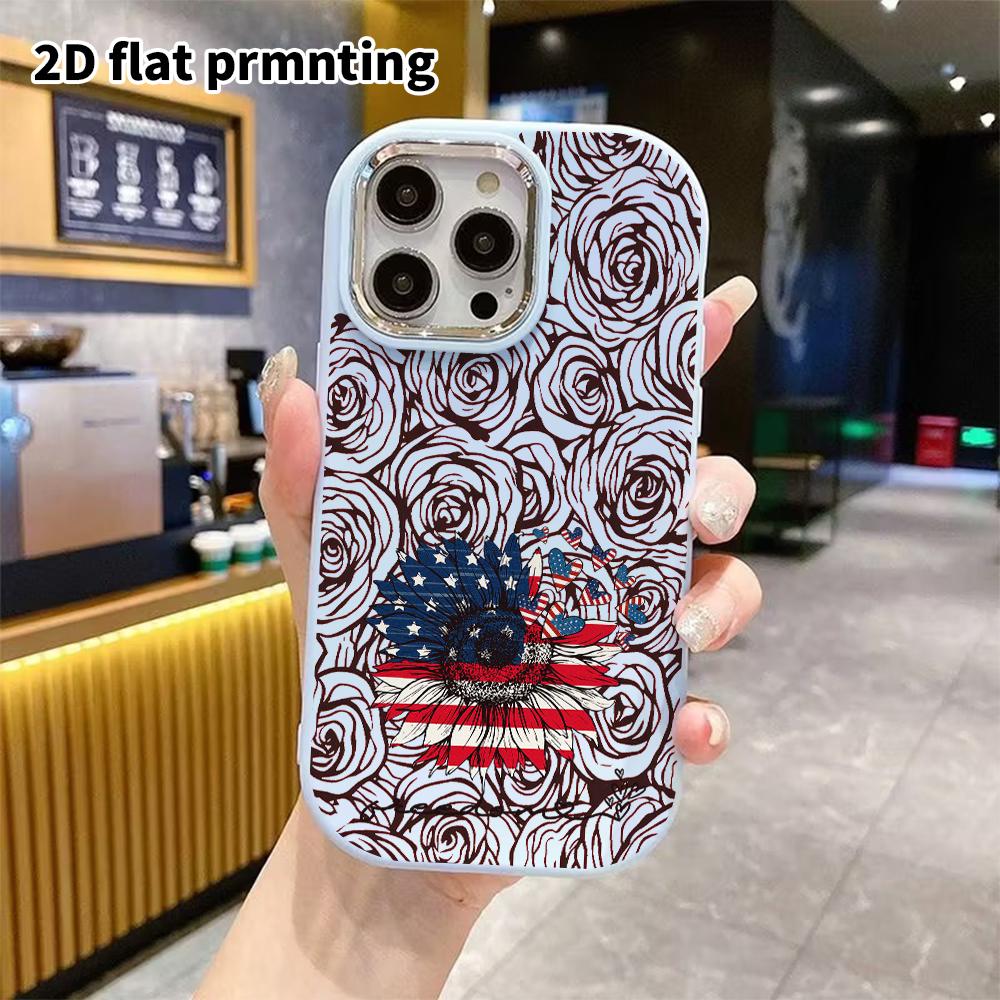 Phone Case: 2D flat design suitable for iPhone 18 17 16 15 14 13 Pro protective case, couple style, sunflowers, Christmas and Halloween gifts