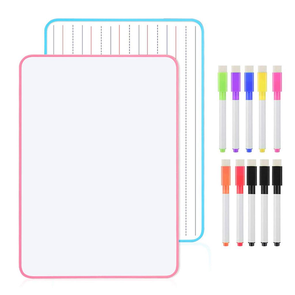 Double Sided Whiteboard Magnetic Whiteboard Dry Erase White Board with Lines Ruled Writing Board for Office School Home