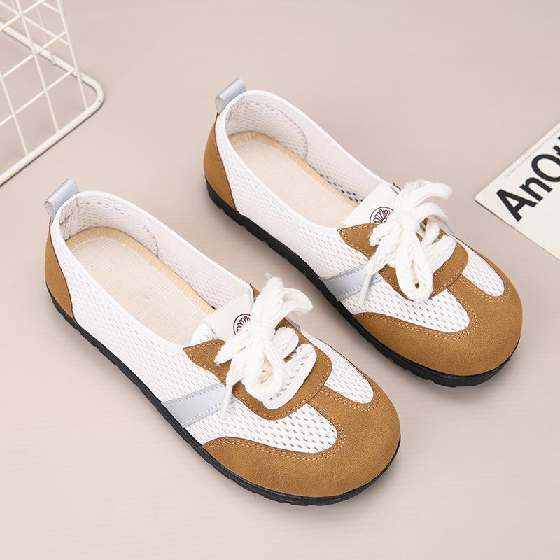 Summer Old Beijing Cloth Shoes Women's Single Shoes Mesh Surface Shallow Mouth Forrest Gump Shoes Popular Comfortable Versatile Sports Mother German T