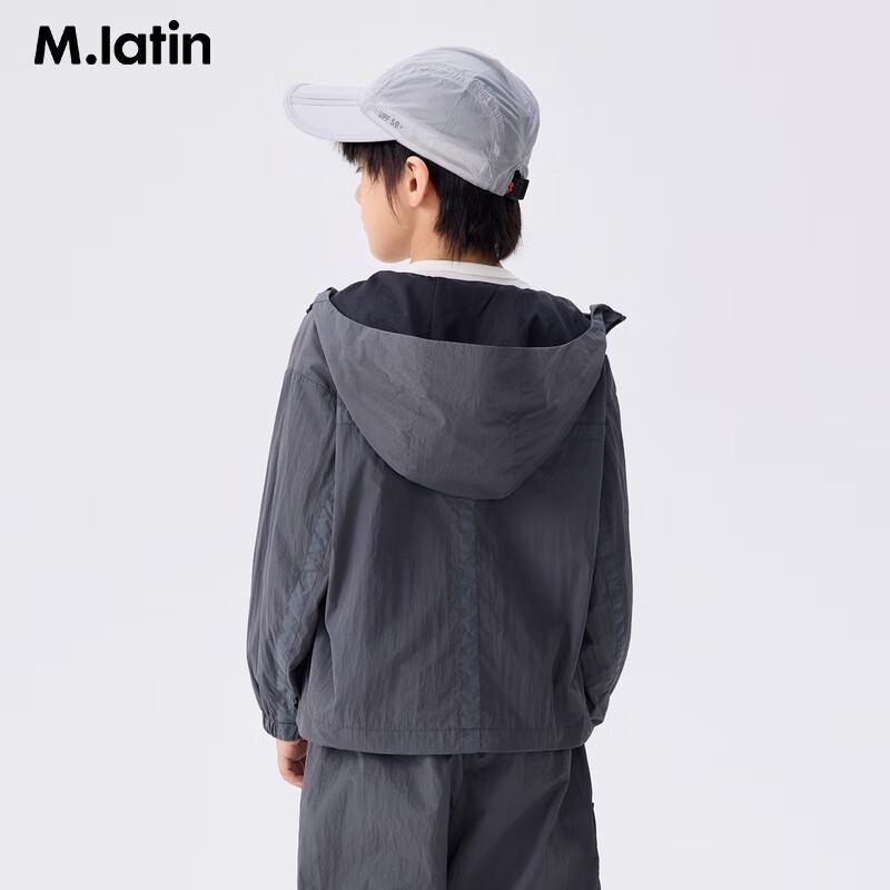 M.Latin Boy s Color-Block Trim Hooded Windbreaker Jacket 140cm