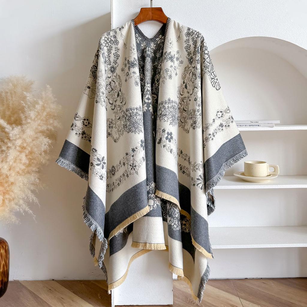Luxury   Imitation Cashmere Women Two-Sided Square Scarf Winter Warm Shawl Bandana Pashmina Female Foulard Thick Blanket