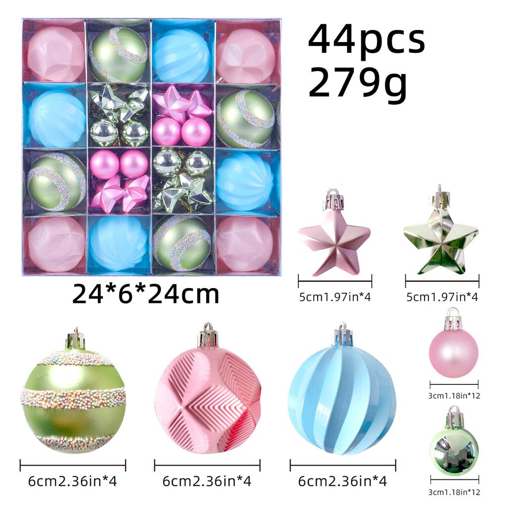 Christmas Macaron Christmas Ball Set Opposite Sex Candy Series Painted Plastic Ball Christmas Tree Ornament