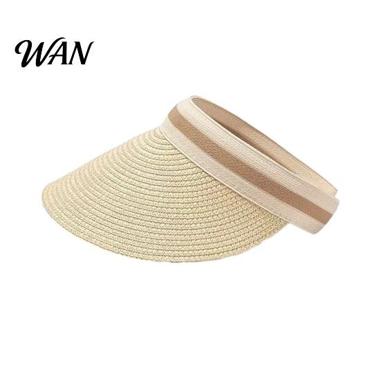 Cappello da Sole in Paglia Estivo Pieghevole, Intrecciato Traspirante Portatile Protezione UV per Spiaggia Viaggio Escursionismo Copricapo