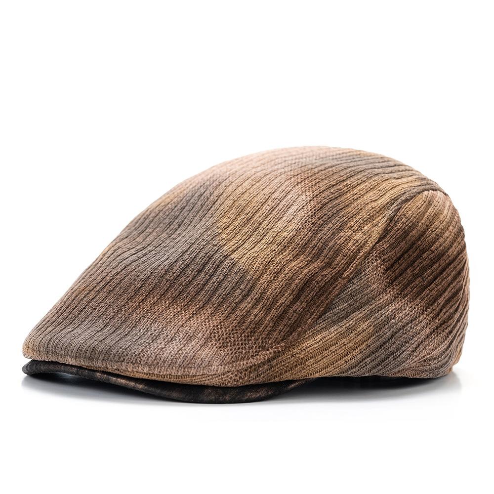 

Men s Autumn Winter British Warm Forward Hat Herringbone Woven Beret Outdoor Vintage Cap кофейный