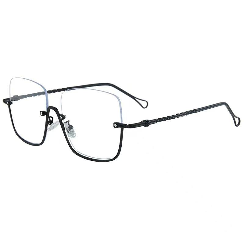 European American Style Semi rimless UV Protection Sunglasses Fashion Trendy Outdoor Sun Glasses for Women Men